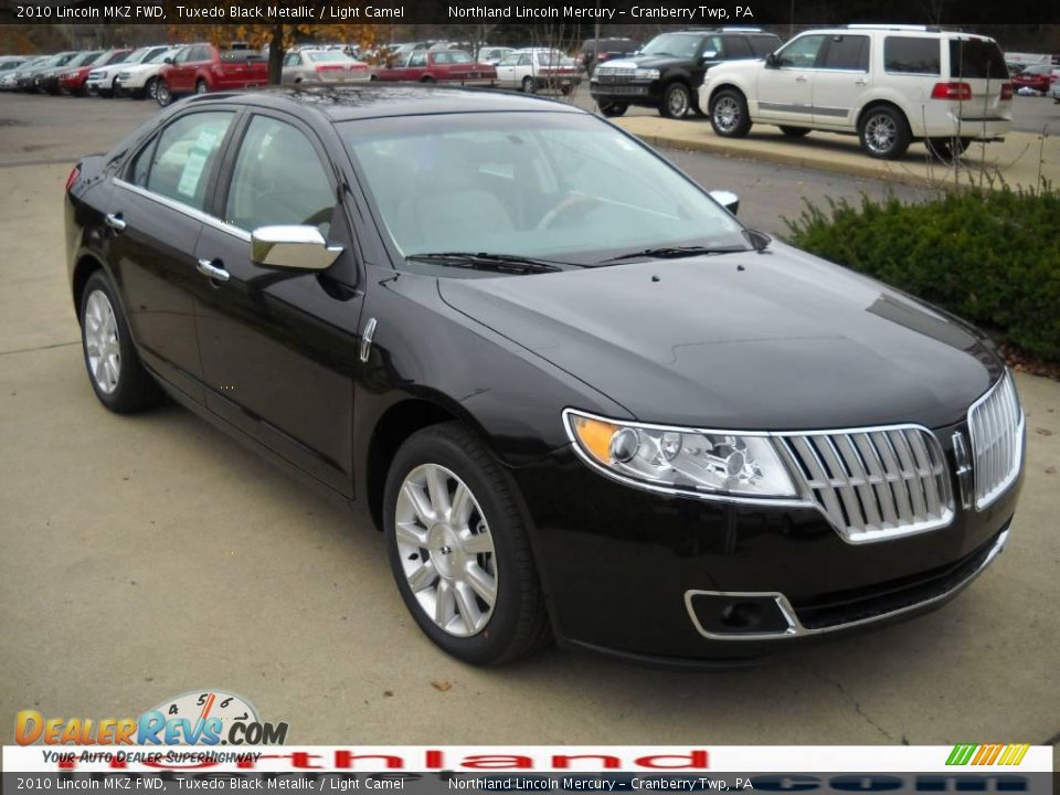 2010 Lincoln MKZ FWD Tuxedo Black Metallic / Light Camel Photo #15