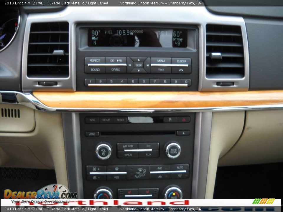 2010 Lincoln MKZ FWD Tuxedo Black Metallic / Light Camel Photo #17