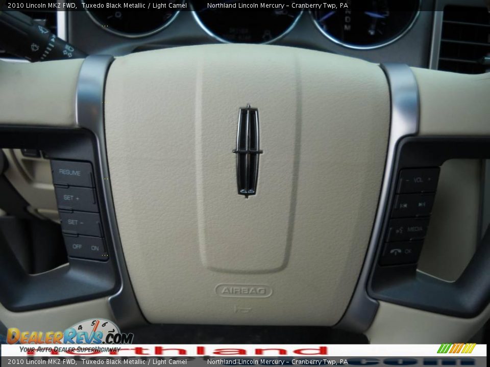 2010 Lincoln MKZ FWD Tuxedo Black Metallic / Light Camel Photo #19