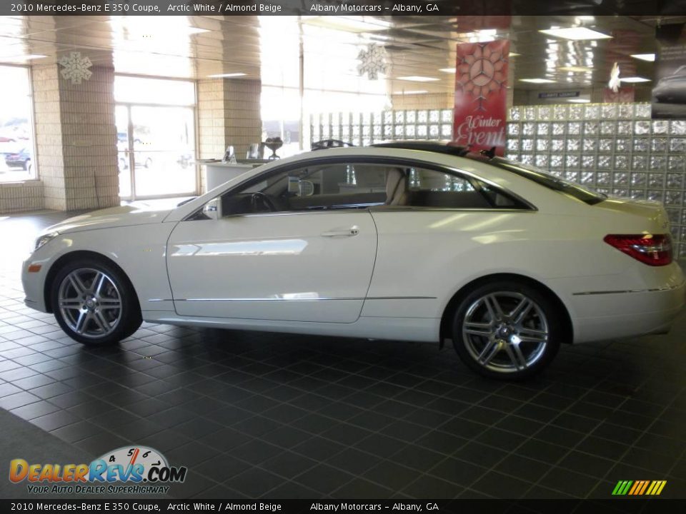 2010 Mercedes-Benz E 350 Coupe Arctic White / Almond Beige Photo #1