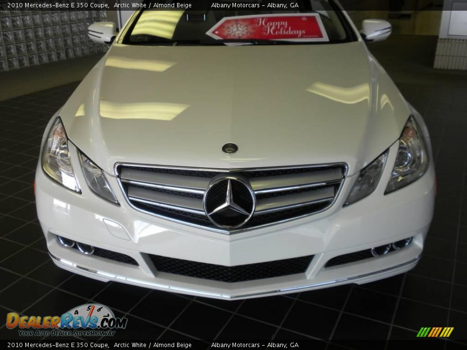 2010 Mercedes-Benz E 350 Coupe Arctic White / Almond Beige Photo #3