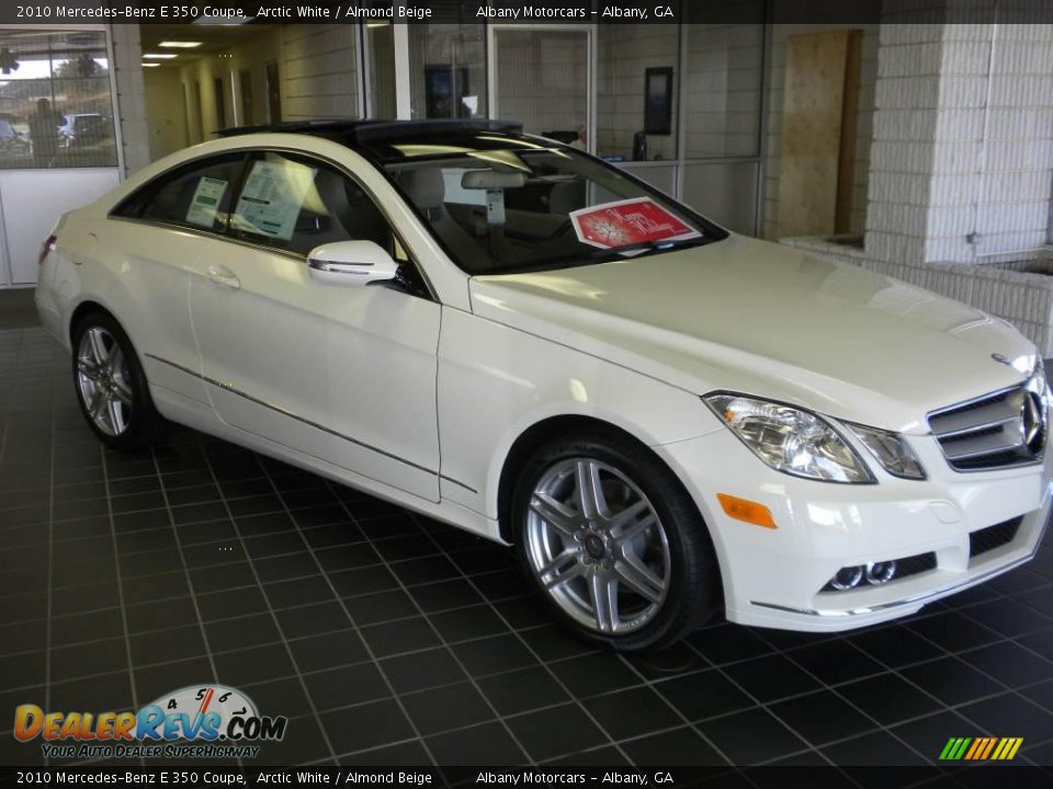 2010 Mercedes-Benz E 350 Coupe Arctic White / Almond Beige Photo #6