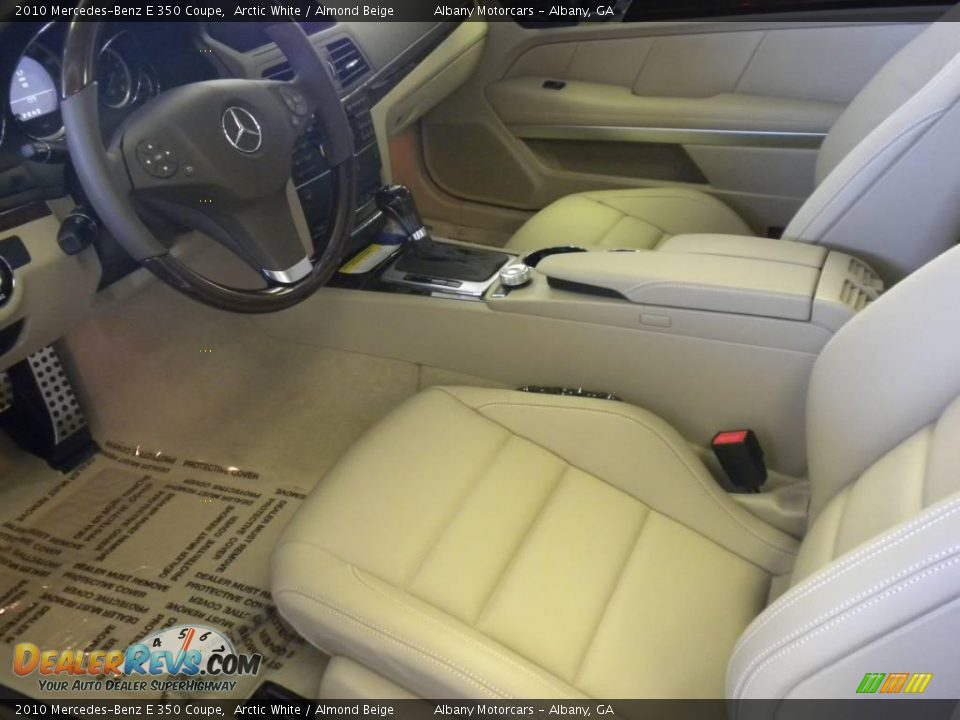 2010 Mercedes-Benz E 350 Coupe Arctic White / Almond Beige Photo #10