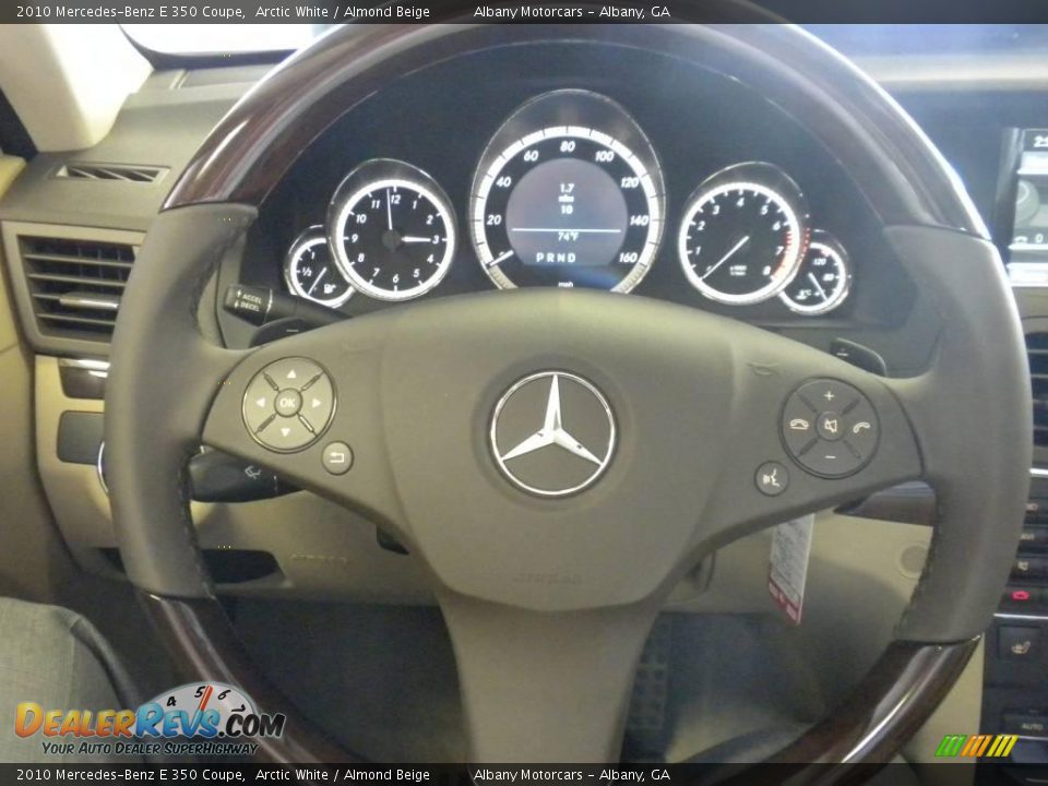 2010 Mercedes-Benz E 350 Coupe Arctic White / Almond Beige Photo #18