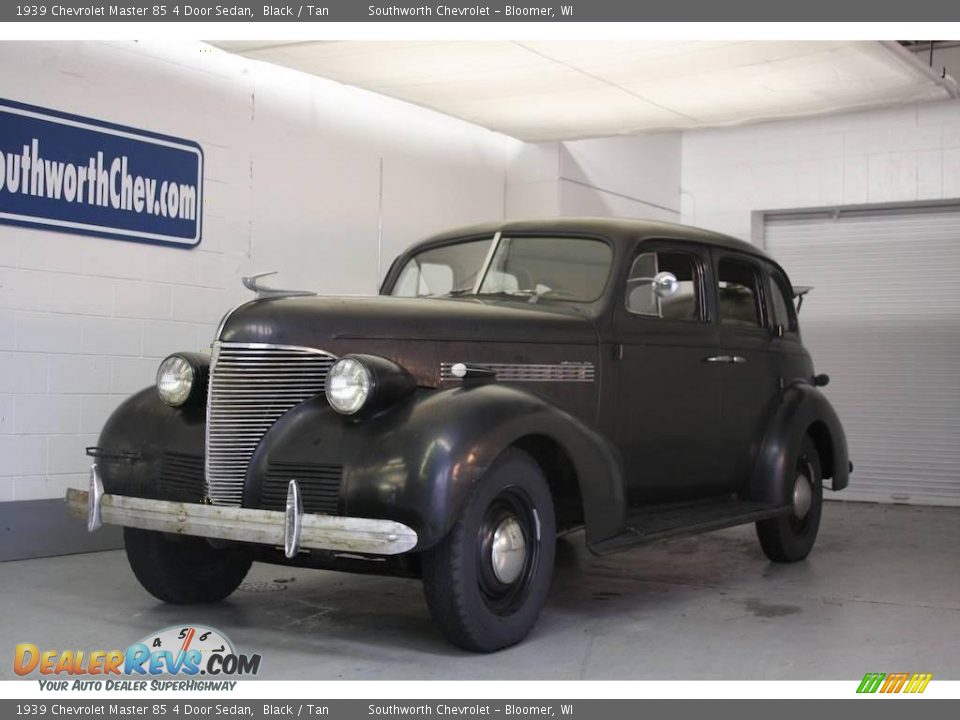 1939 Chevrolet Master 85 4 Door Sedan Black / Tan Photo #1
