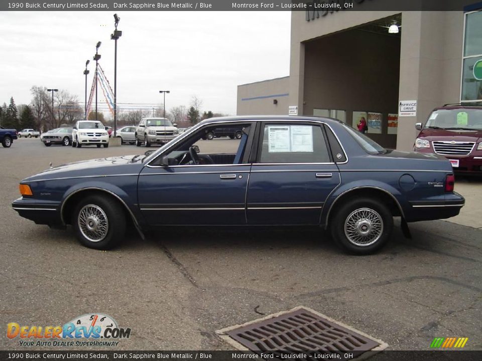 1990 Buick Century Limited Sedan Dark Sapphire Blue Metallic / Blue Photo #2