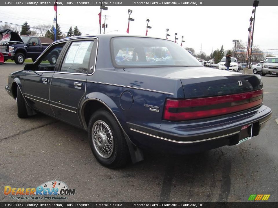 1990 Buick Century Limited Sedan Dark Sapphire Blue Metallic / Blue Photo #3