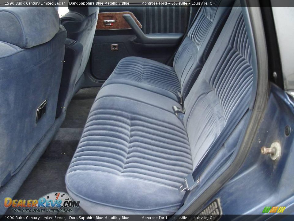 1990 Buick Century Limited Sedan Dark Sapphire Blue Metallic / Blue Photo #15