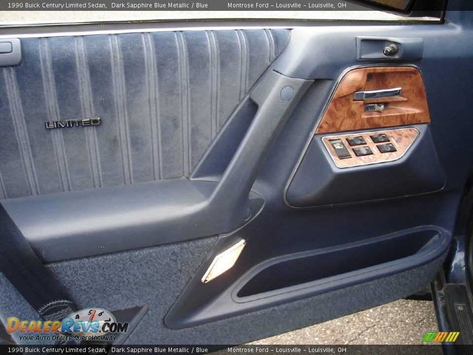 1990 Buick Century Limited Sedan Dark Sapphire Blue Metallic / Blue Photo #21