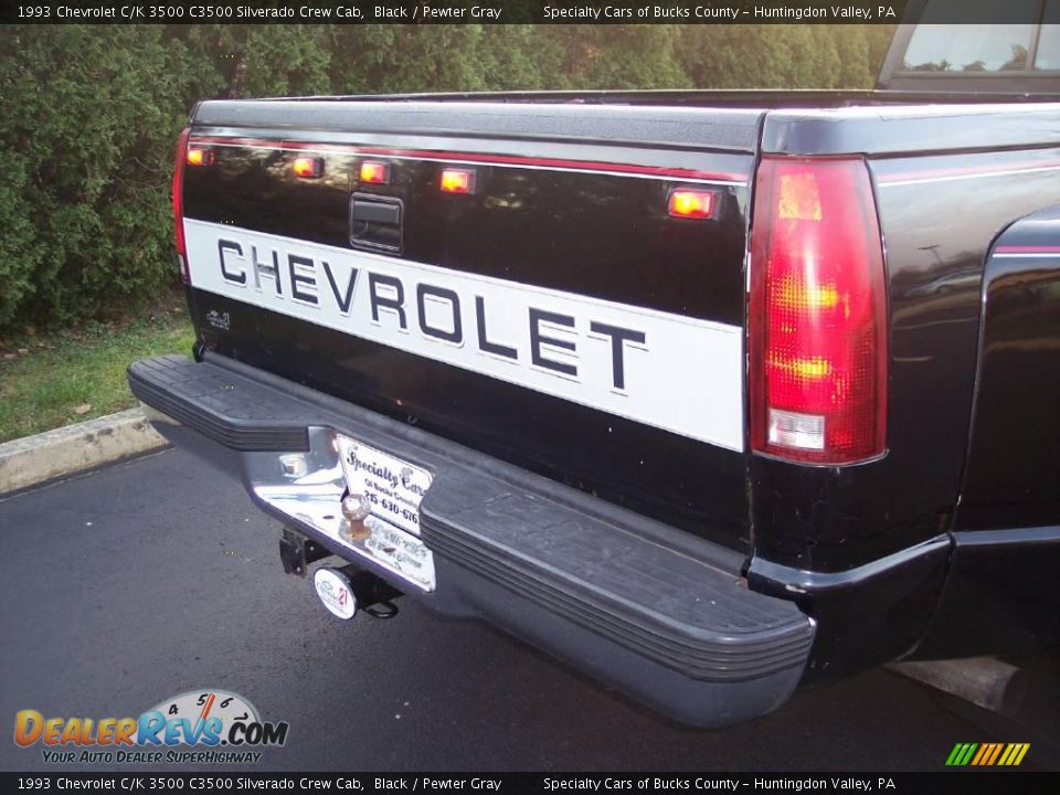 1993 Chevrolet C/K 3500 C3500 Silverado Crew Cab Black / Pewter Gray Photo #19