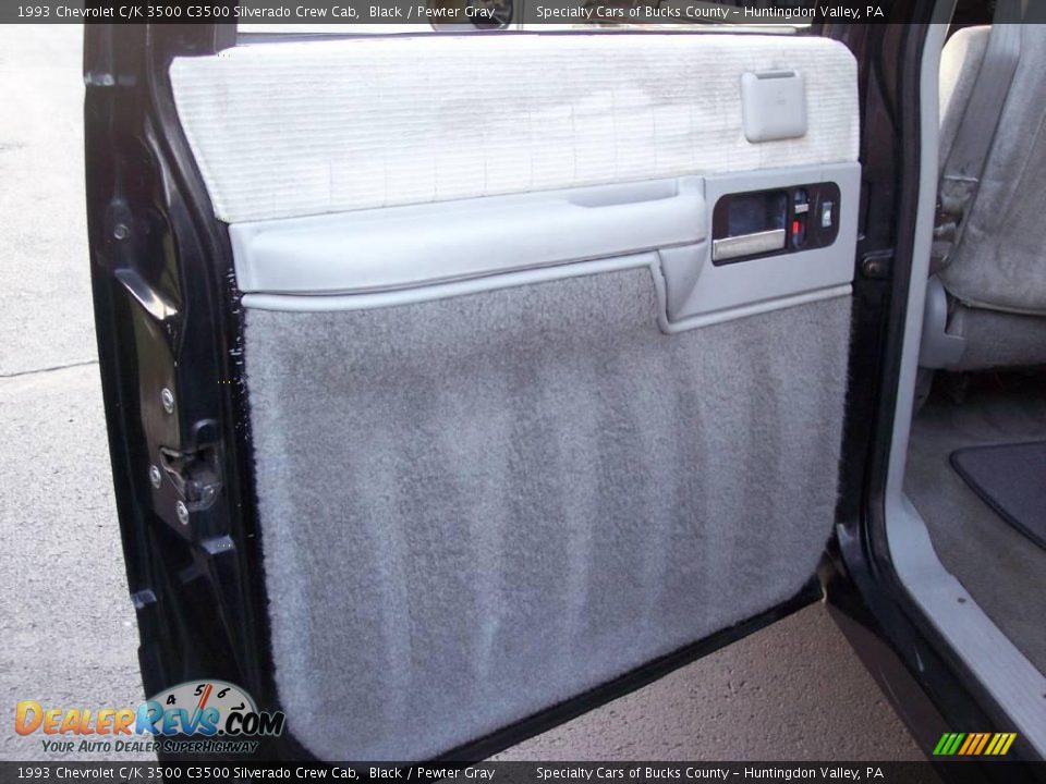 1993 Chevrolet C/K 3500 C3500 Silverado Crew Cab Black / Pewter Gray Photo #34