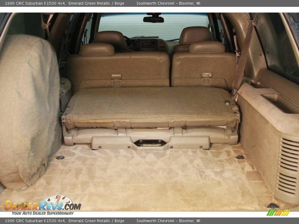 1996 GMC Suburban K1500 4x4 Emerald Green Metallic / Beige Photo #5