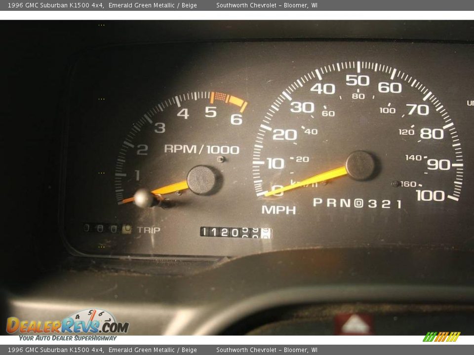 1996 GMC Suburban K1500 4x4 Emerald Green Metallic / Beige Photo #11