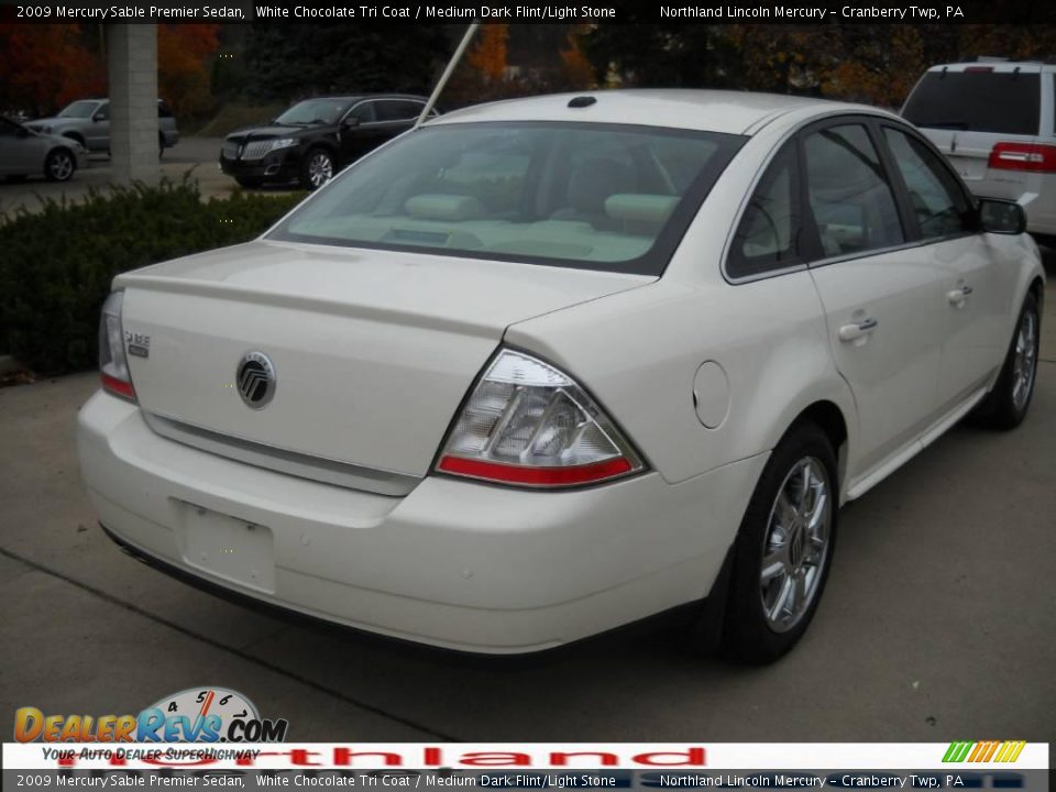 2009 Mercury Sable Premier Sedan White Chocolate Tri Coat / Medium Dark Flint/Light Stone Photo #2
