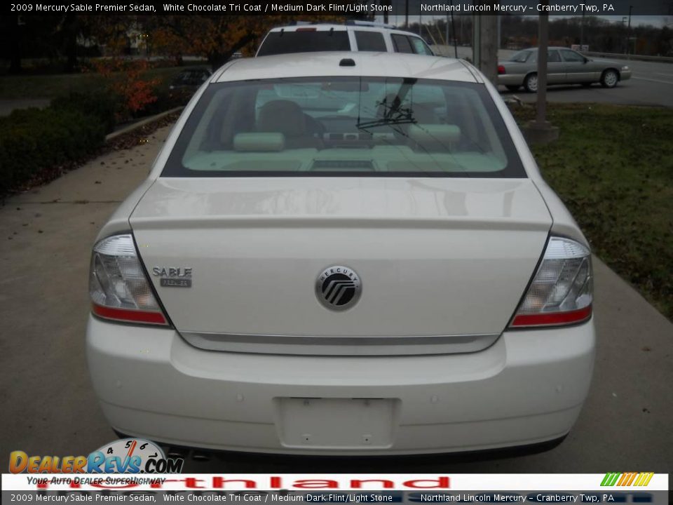2009 Mercury Sable Premier Sedan White Chocolate Tri Coat / Medium Dark Flint/Light Stone Photo #3