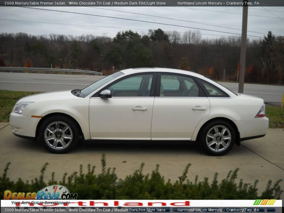 2009 Mercury Sable Premier Sedan White Chocolate Tri Coat / Medium Dark Flint/Light Stone Photo #5