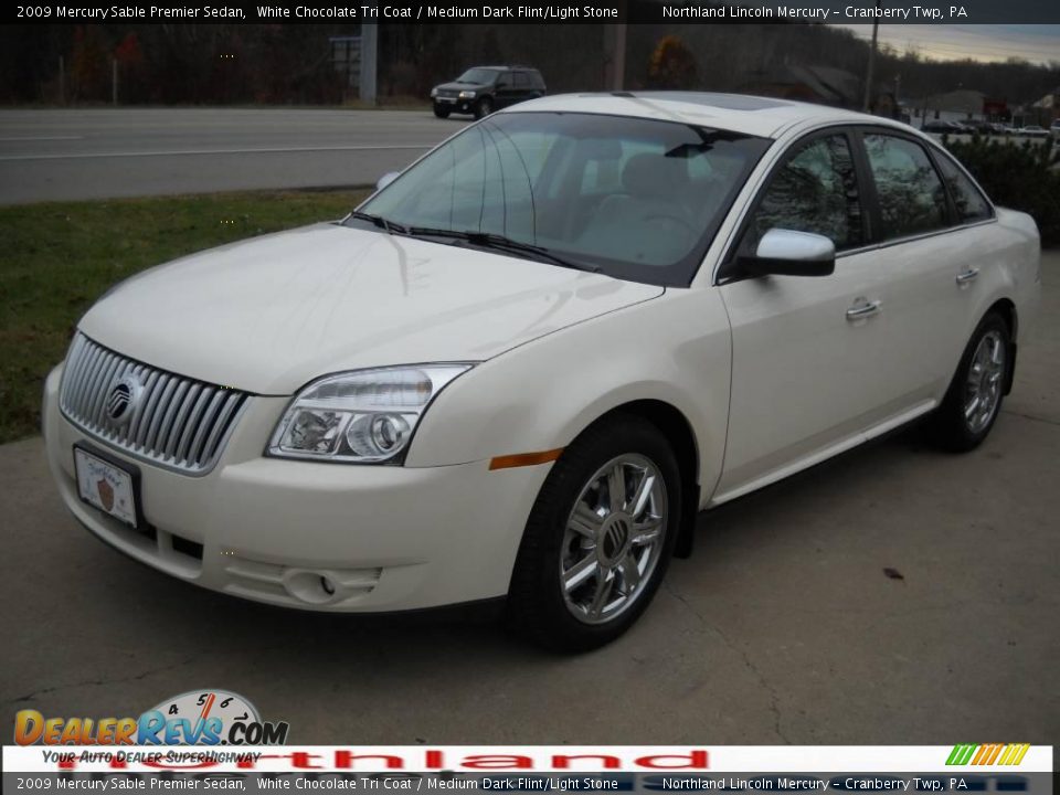 2009 Mercury Sable Premier Sedan White Chocolate Tri Coat / Medium Dark Flint/Light Stone Photo #13