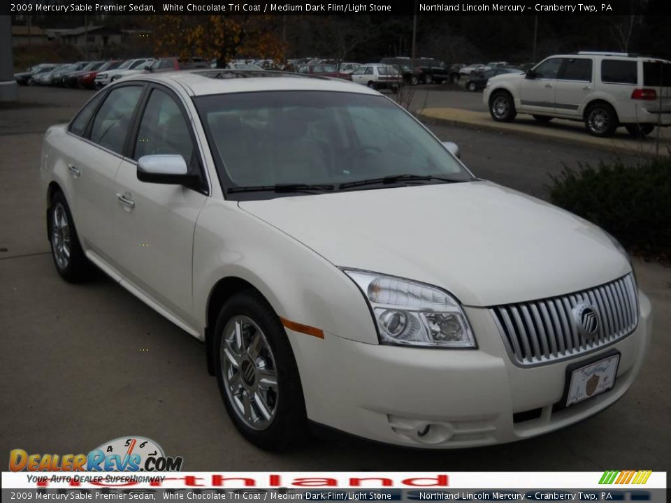 2009 Mercury Sable Premier Sedan White Chocolate Tri Coat / Medium Dark Flint/Light Stone Photo #15