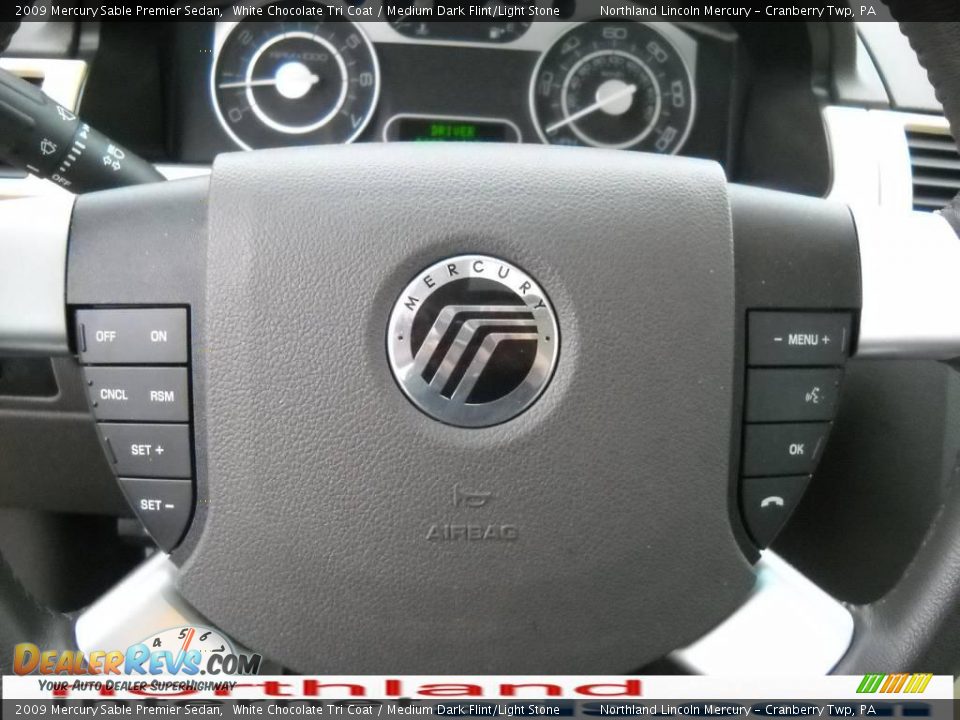 2009 Mercury Sable Premier Sedan White Chocolate Tri Coat / Medium Dark Flint/Light Stone Photo #19