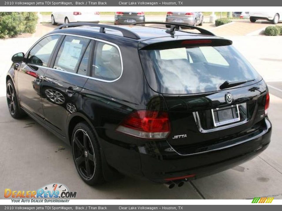 2010 Volkswagen Jetta TDI SportWagen Black / Titan Black Photo #3