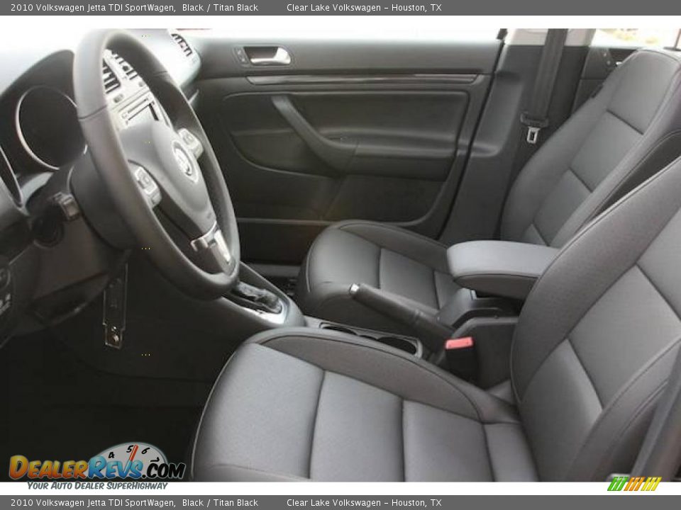 2010 Volkswagen Jetta TDI SportWagen Black / Titan Black Photo #4