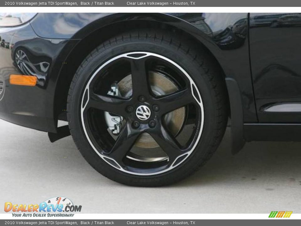 2010 Volkswagen Jetta TDI SportWagen Black / Titan Black Photo #9