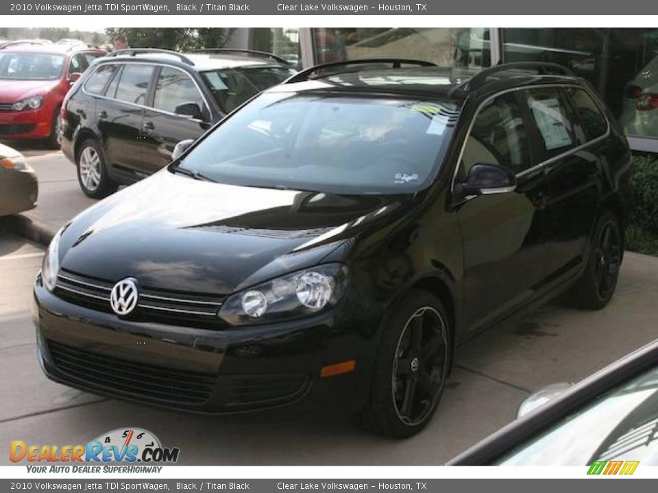 2010 Volkswagen Jetta TDI SportWagen Black / Titan Black Photo #13