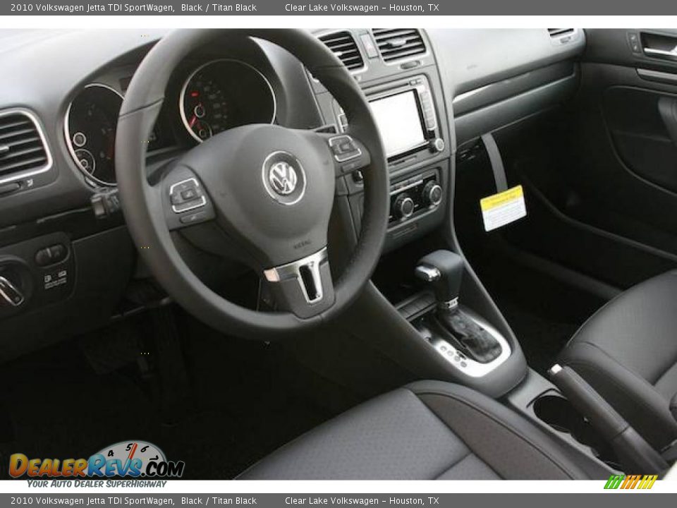2010 Volkswagen Jetta TDI SportWagen Black / Titan Black Photo #19