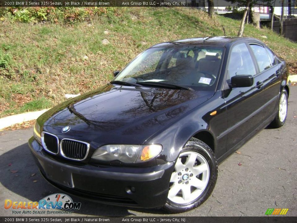 2003 BMW 3 Series 325i Sedan Jet Black / Natural Brown Photo #2