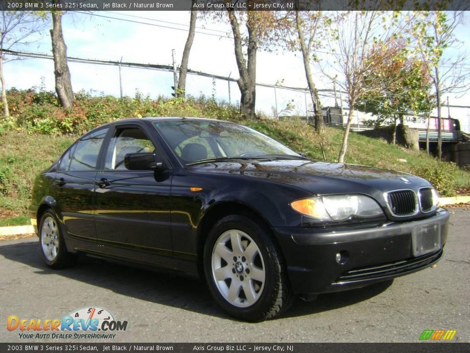 2003 BMW 3 Series 325i Sedan Jet Black / Natural Brown Photo #4