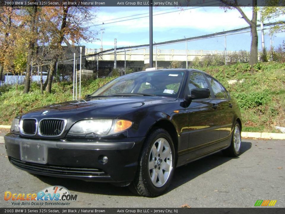 2003 BMW 3 Series 325i Sedan Jet Black / Natural Brown Photo #5