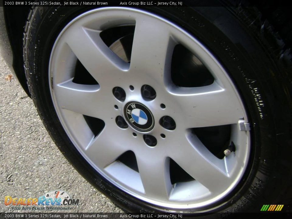 2003 BMW 3 Series 325i Sedan Jet Black / Natural Brown Photo #6