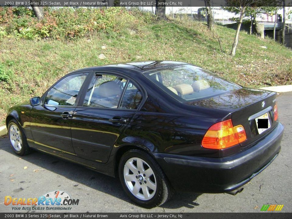 2003 BMW 3 Series 325i Sedan Jet Black / Natural Brown Photo #7