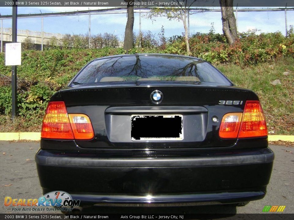 2003 BMW 3 Series 325i Sedan Jet Black / Natural Brown Photo #8
