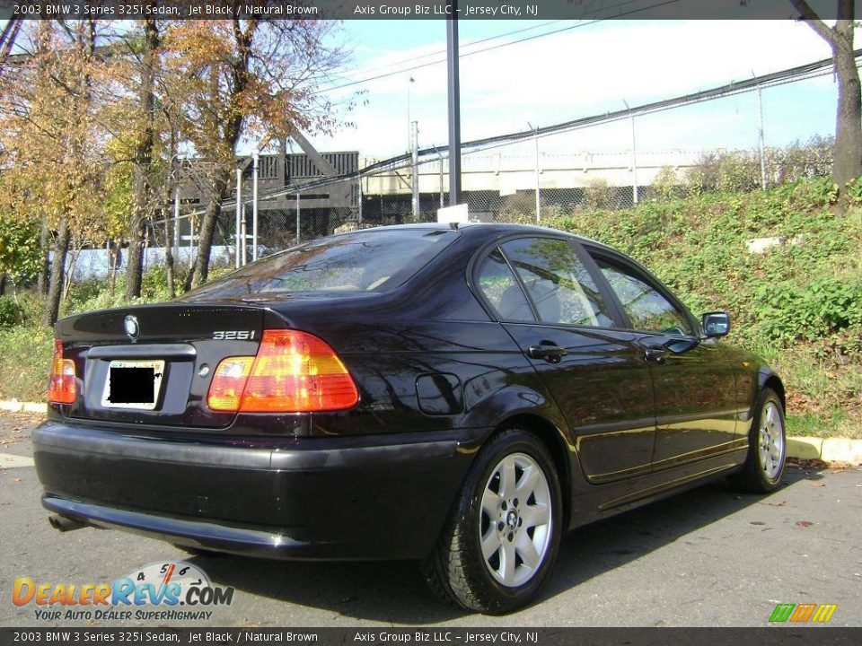2003 BMW 3 Series 325i Sedan Jet Black / Natural Brown Photo #9