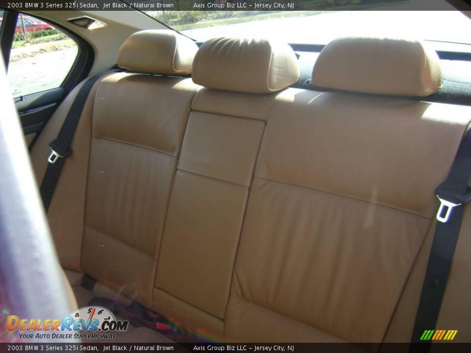 2003 BMW 3 Series 325i Sedan Jet Black / Natural Brown Photo #11