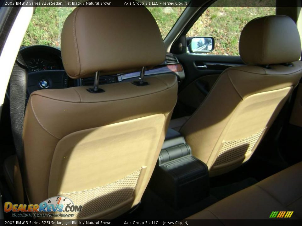 2003 BMW 3 Series 325i Sedan Jet Black / Natural Brown Photo #12