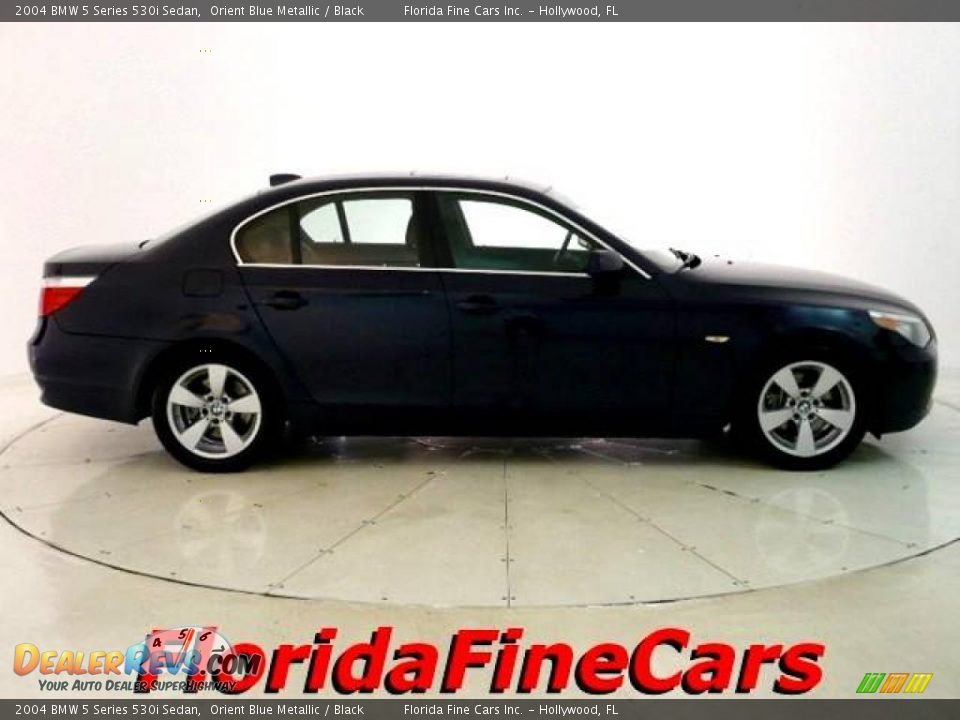 2004 BMW 5 Series 530i Sedan Orient Blue Metallic / Black Photo #4