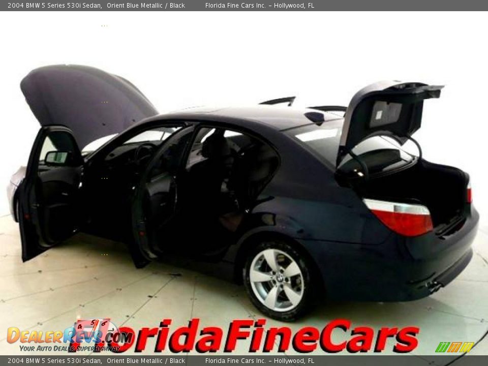2004 BMW 5 Series 530i Sedan Orient Blue Metallic / Black Photo #8