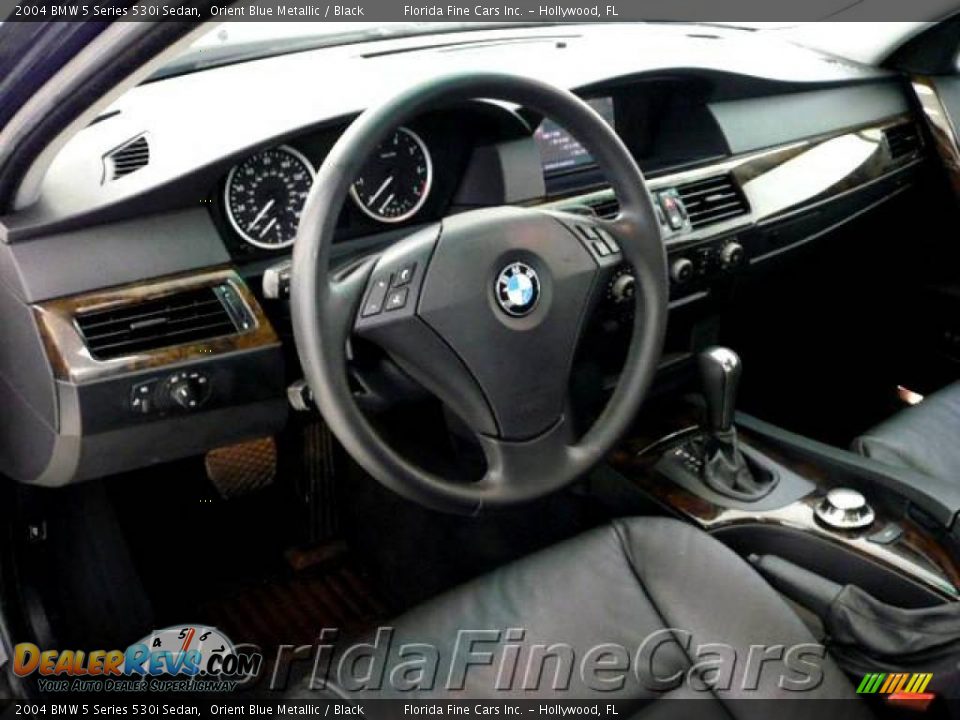 2004 BMW 5 Series 530i Sedan Orient Blue Metallic / Black Photo #12