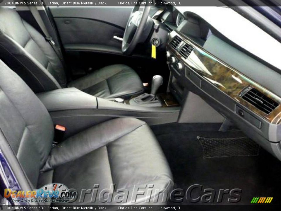 2004 BMW 5 Series 530i Sedan Orient Blue Metallic / Black Photo #13
