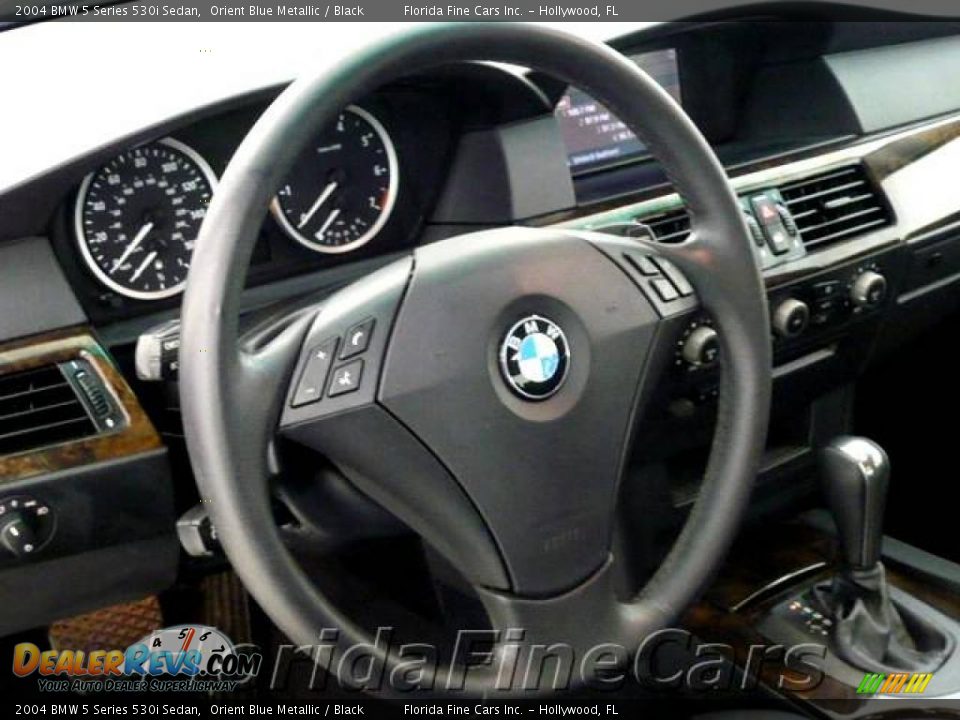 2004 BMW 5 Series 530i Sedan Orient Blue Metallic / Black Photo #17