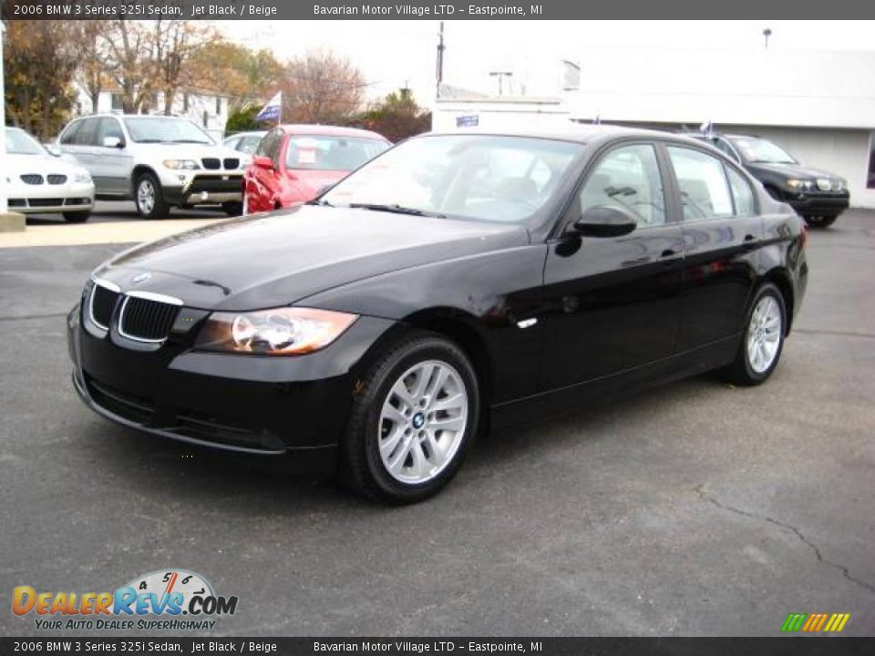 2006 BMW 3 Series 325i Sedan Jet Black / Beige Photo #1