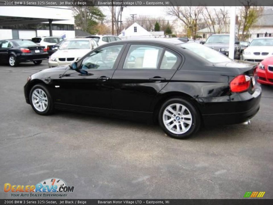 2006 BMW 3 Series 325i Sedan Jet Black / Beige Photo #2