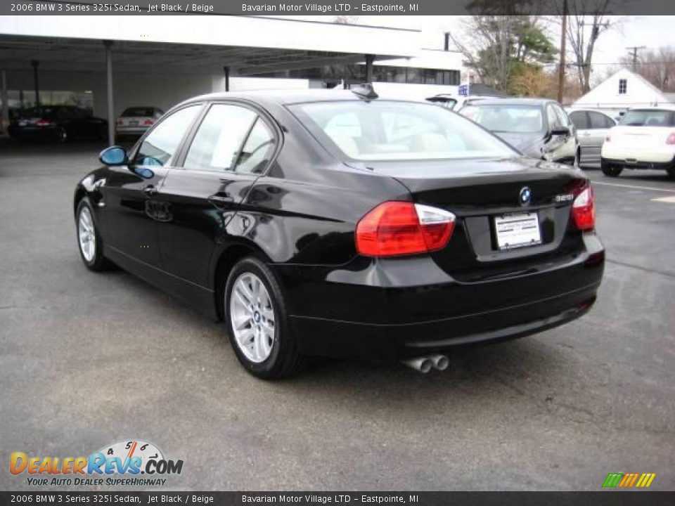 2006 BMW 3 Series 325i Sedan Jet Black / Beige Photo #3