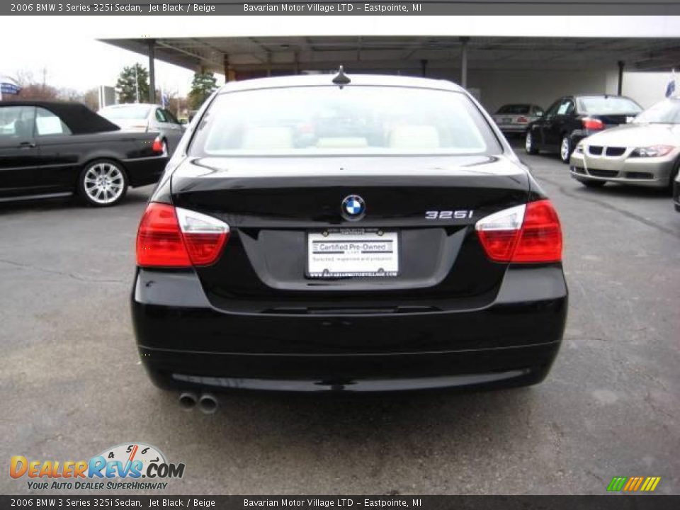 2006 BMW 3 Series 325i Sedan Jet Black / Beige Photo #4