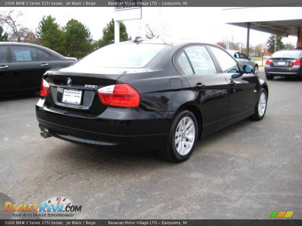 2006 BMW 3 Series 325i Sedan Jet Black / Beige Photo #5