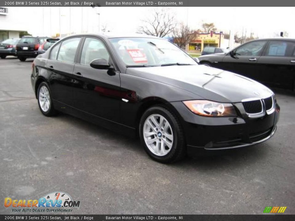 2006 BMW 3 Series 325i Sedan Jet Black / Beige Photo #7
