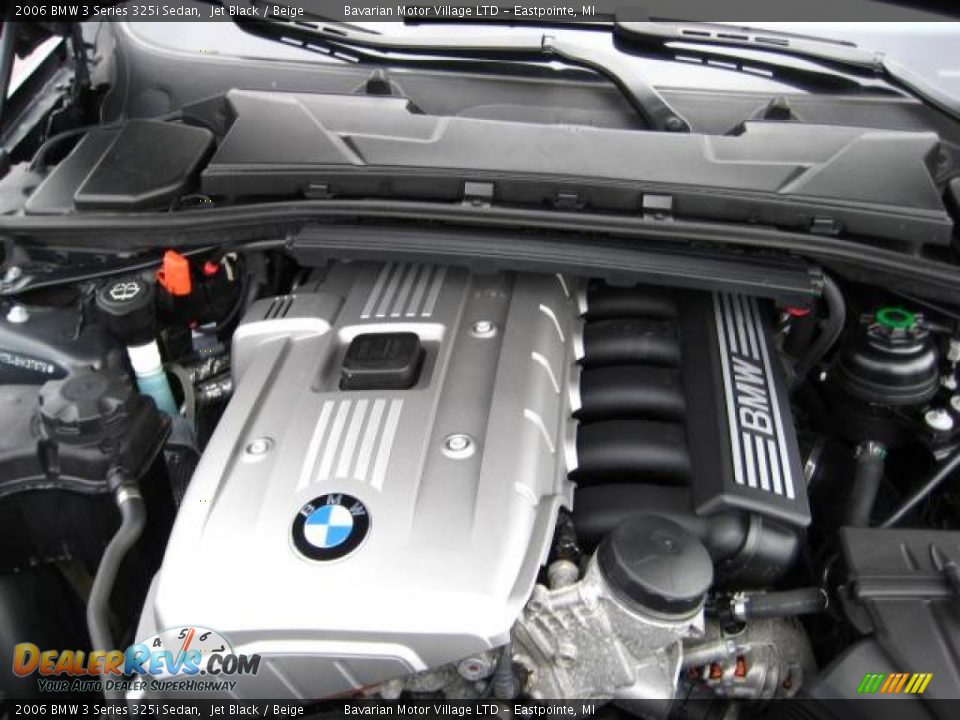 2006 BMW 3 Series 325i Sedan Jet Black / Beige Photo #11