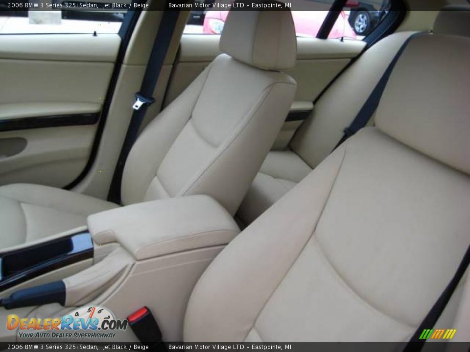 2006 BMW 3 Series 325i Sedan Jet Black / Beige Photo #13